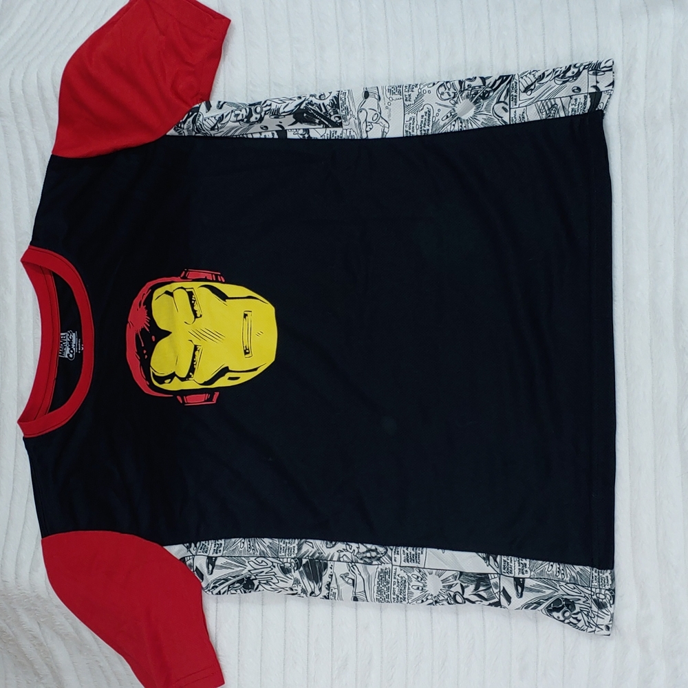 🎁Marvel Comics Boys Iron Man athletic shirt